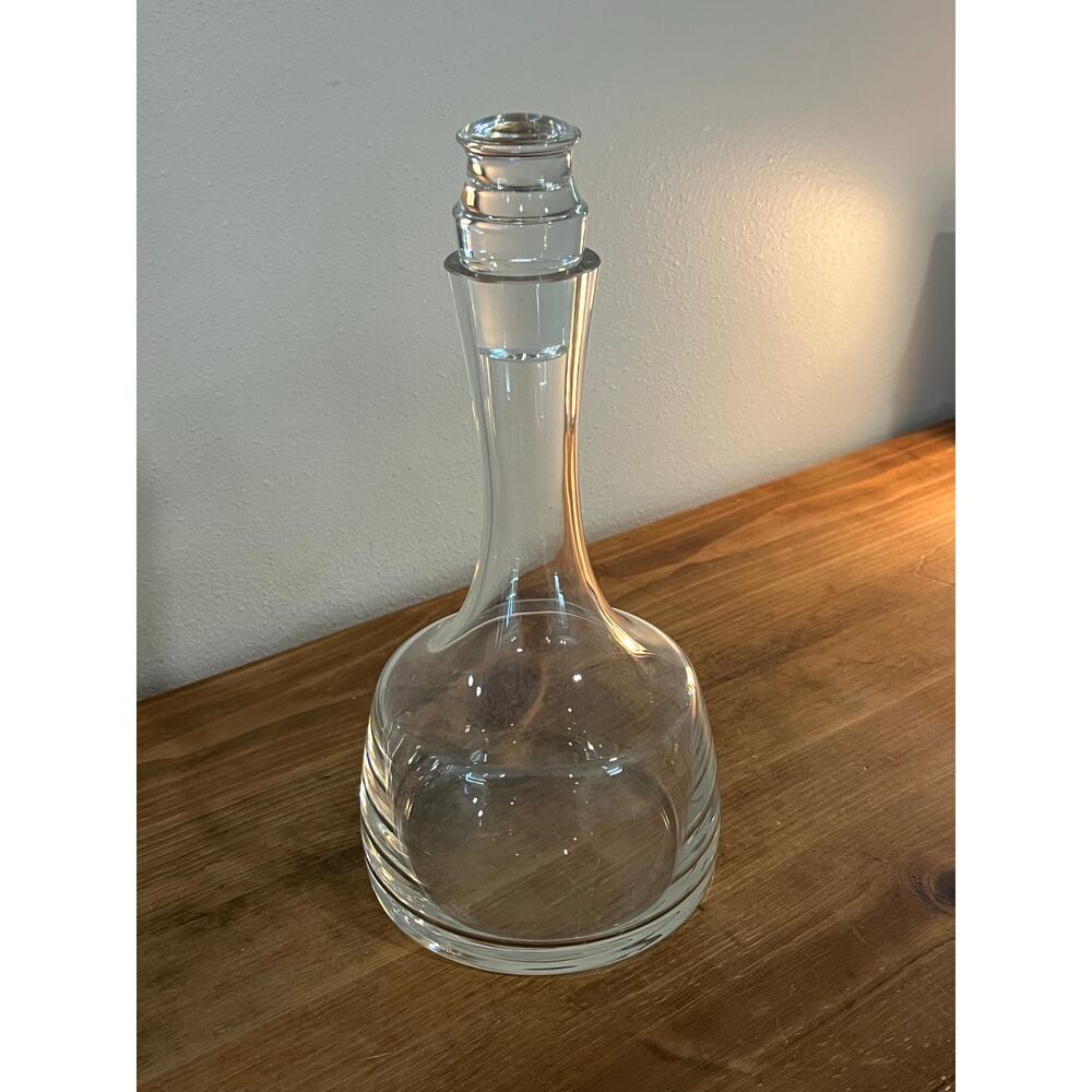 Vtg Rosenthal German Crystal Decanter with Stopper Mid-Century Modern Barware